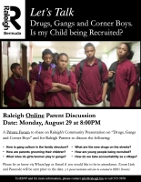 Raleigh Private-Online Parent Discussion: Youth & Violence